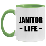 Janitor Life - 11oz Accent Mug Green