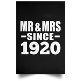 104th Anniversary Mr & Mrs Since 1920 - Poster Portrait