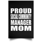 Proud Social Community Manager Mom - Poster Portrait