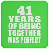 41st Anniversary 41 Years Of Being Mrs Perfect - Drink Coaster