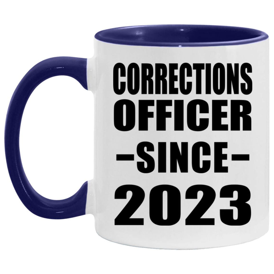 Corrections Officer Since 2023 - 11oz Accent Mug Purple