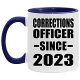 Corrections Officer Since 2023 - 11oz Accent Mug Purple