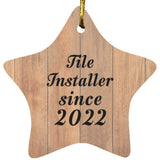Tile Installer Since 2022 - Star Ornament C