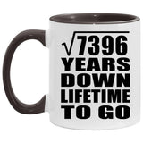 86th Anniversary Square Root of 7396 Years Lifetime To Go - 11oz Accent Mug Black