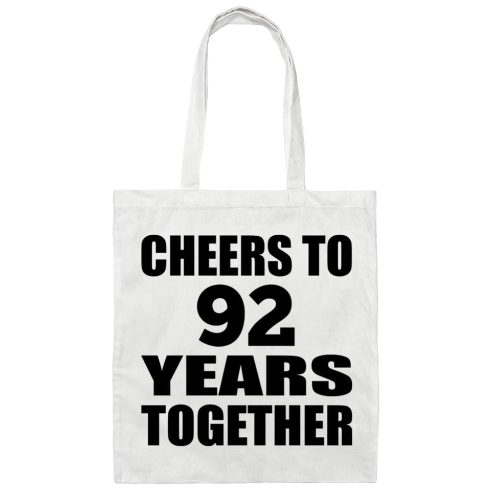 92nd Anniversary Cheers To 92 Years Together - Tote Bag White