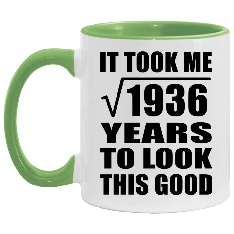 44th Birthday Took Square Root of 1936 Years To Look Good - 11oz Accent Mug Green