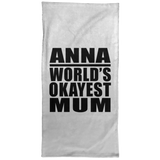 Anna World's Okayest Mum - Hand Towel