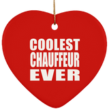 Coolest Chauffeur Ever - Heart Ornament