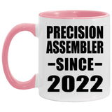 Precision Assembler Since 2022 - 11oz Accent Mug Pink