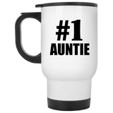 Number One #1 Auntie - White Travel Mug