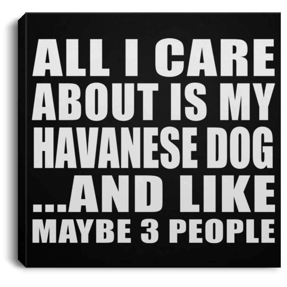 All I Care About Is My Havanese Dog - Canvas Square