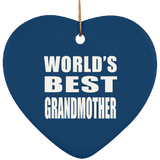 World's Best Grandmother - Heart Ornament