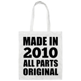 14th Birthday Made in 2010 All Parts Original - Tote Bag White