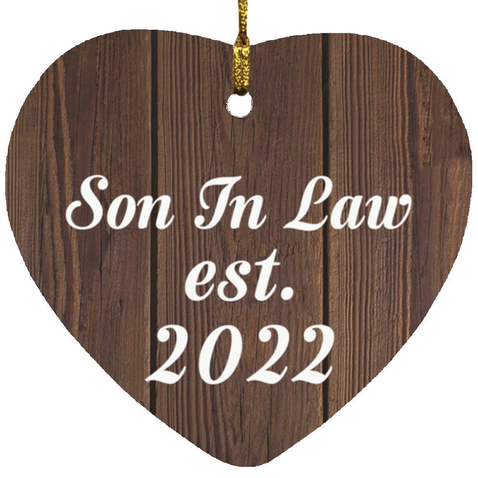 Son In Law Established EST. 2022 - Heart Ornament D