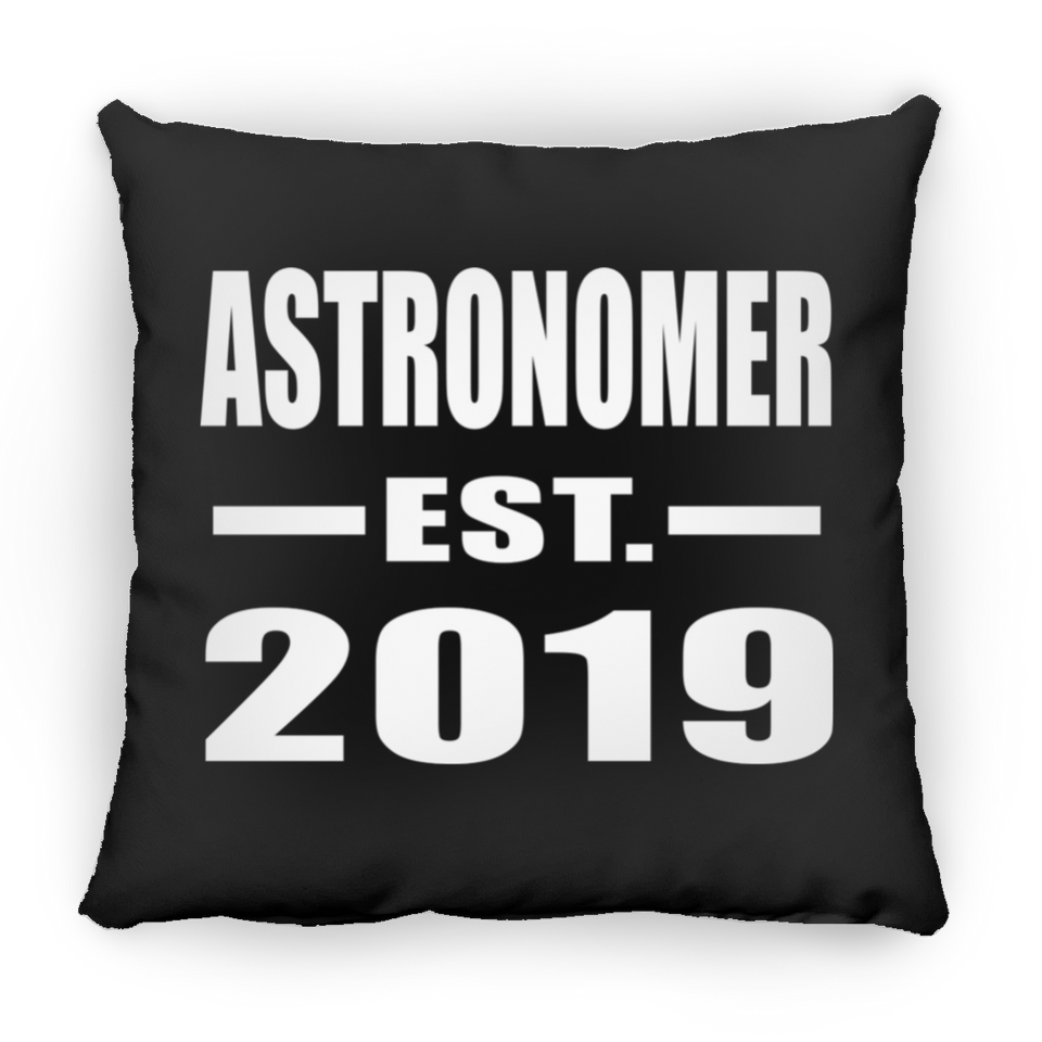 Astronomer Established EST. 2019 - Throw Pillow Black