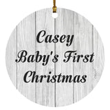 Casey Baby's First Christmas - Circle Ornament F