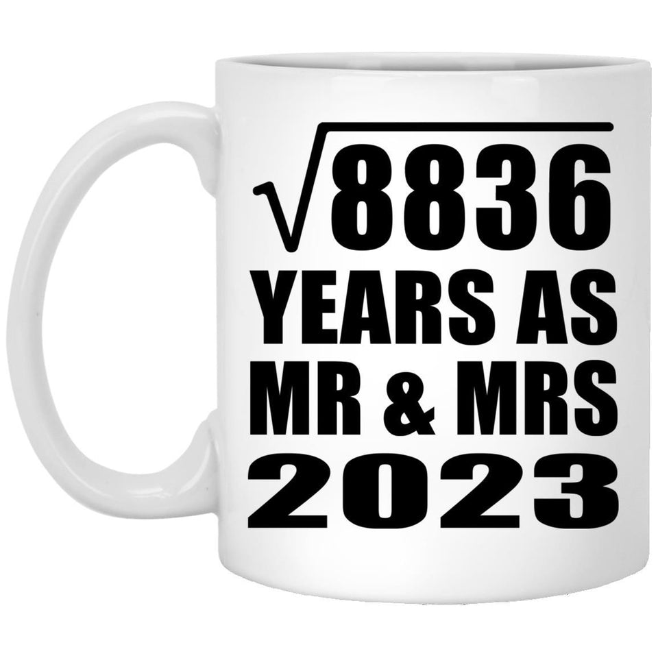 94th Anniversary Square Root of 8836 Years As Mr & Mrs 2023 - 11oz Coffee Mug