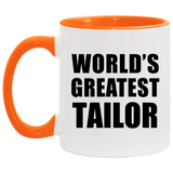 World's Greatest Tailor - 11oz Accent Mug Orange