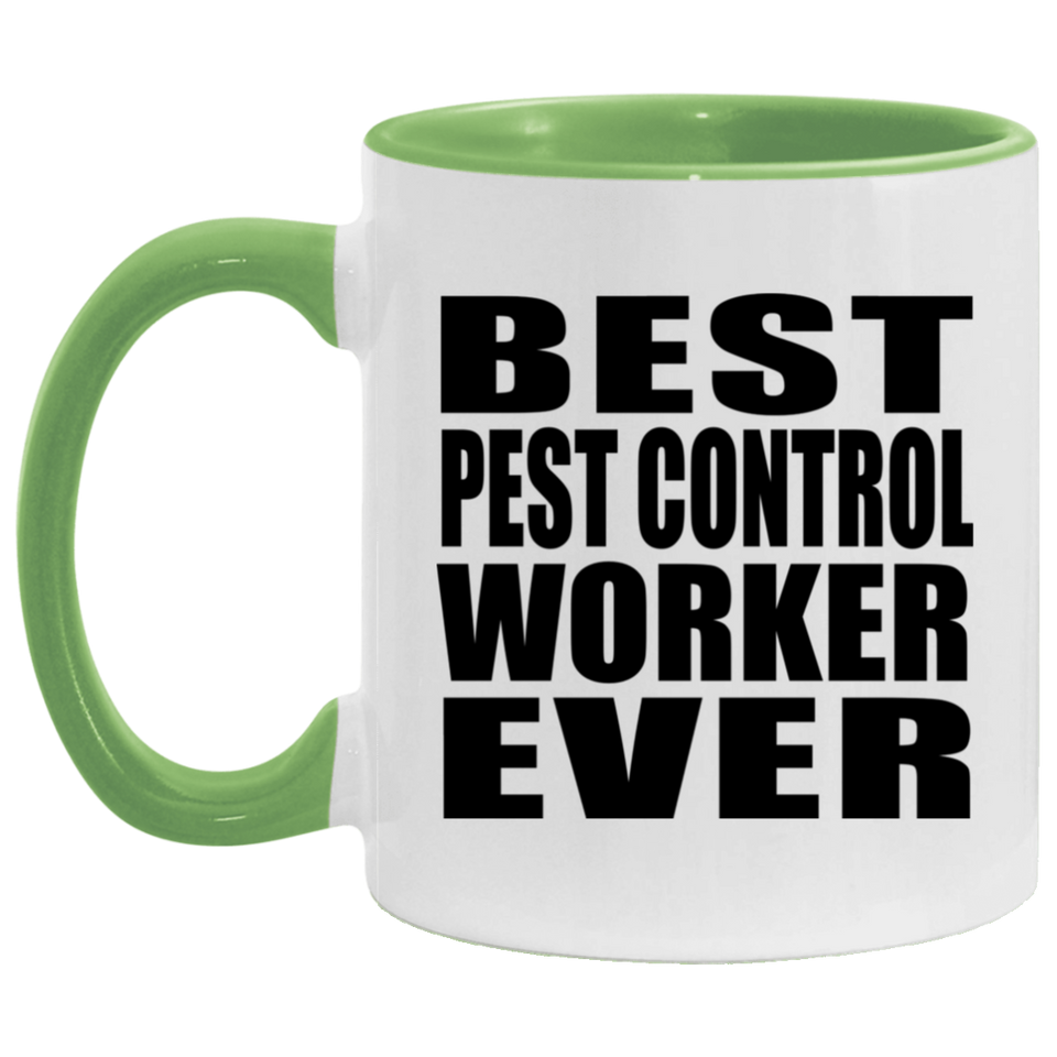 Best Pest Control Worker Ever - 11oz Accent Mug Green