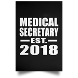 Medical Secretary Established EST. 2018 - Poster Portrait
