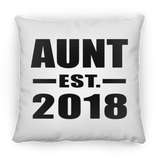 Aunt Established EST. 2018 - Throw Pillow
