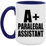A+ Paralegal Assistant - 15oz Accent Mug Purple