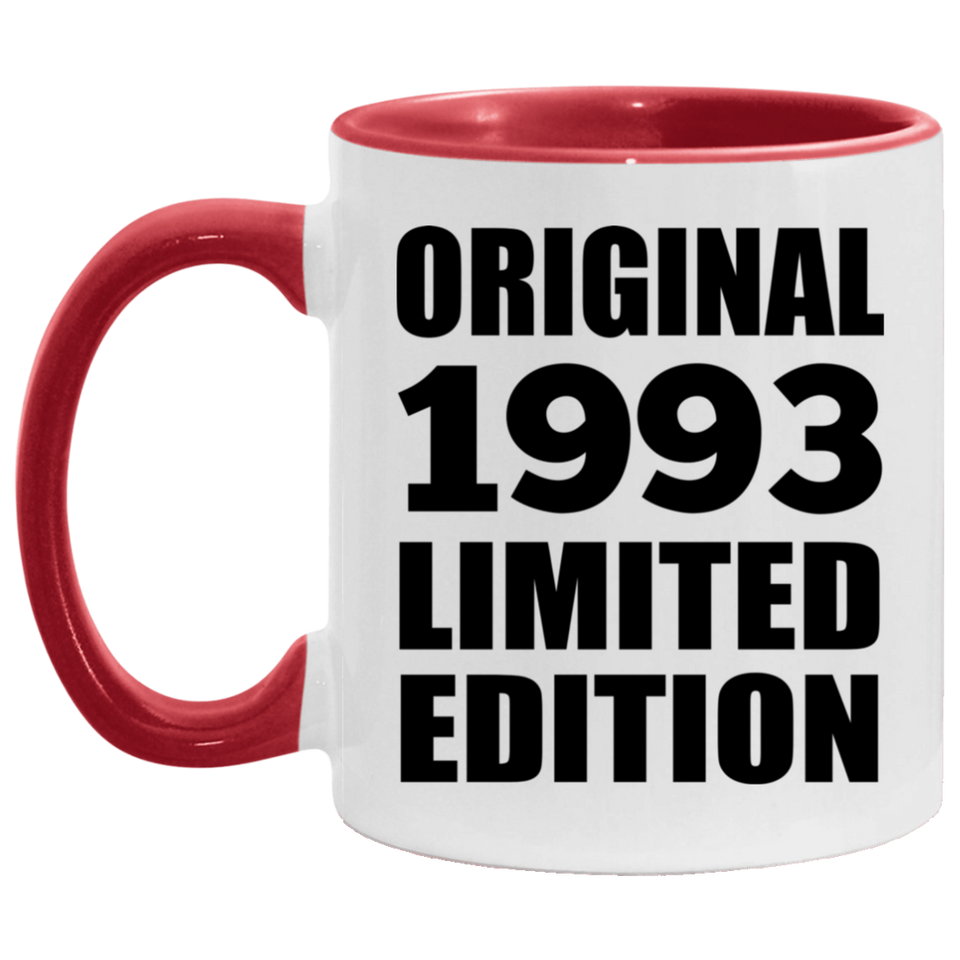 31st Birthday Original 1993 Limited Edition - 11oz Accent Mug Red