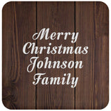 Merry Christmas Johnson Family - Drink Coaster D