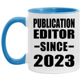 Publication Editor Since 2023 - 11oz Accent Mug Blue