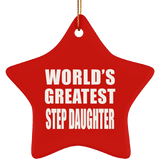 World's Greatest Step Daughter - Star Ornament