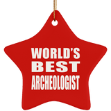 World's Best Archeologist - Star Ornament