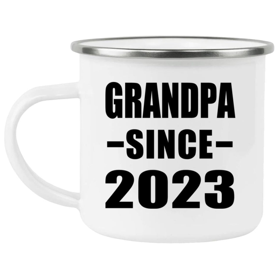 Grandpa Since 2023 - 12oz Camping Mug