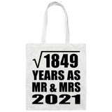 43rd Anniversary Square Root of 1849 Years As Mr & Mrs 2021 - Tote Bag White