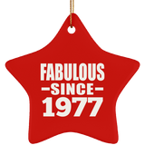 46th Birthday Fabulous Since 1977 - Star Ornament