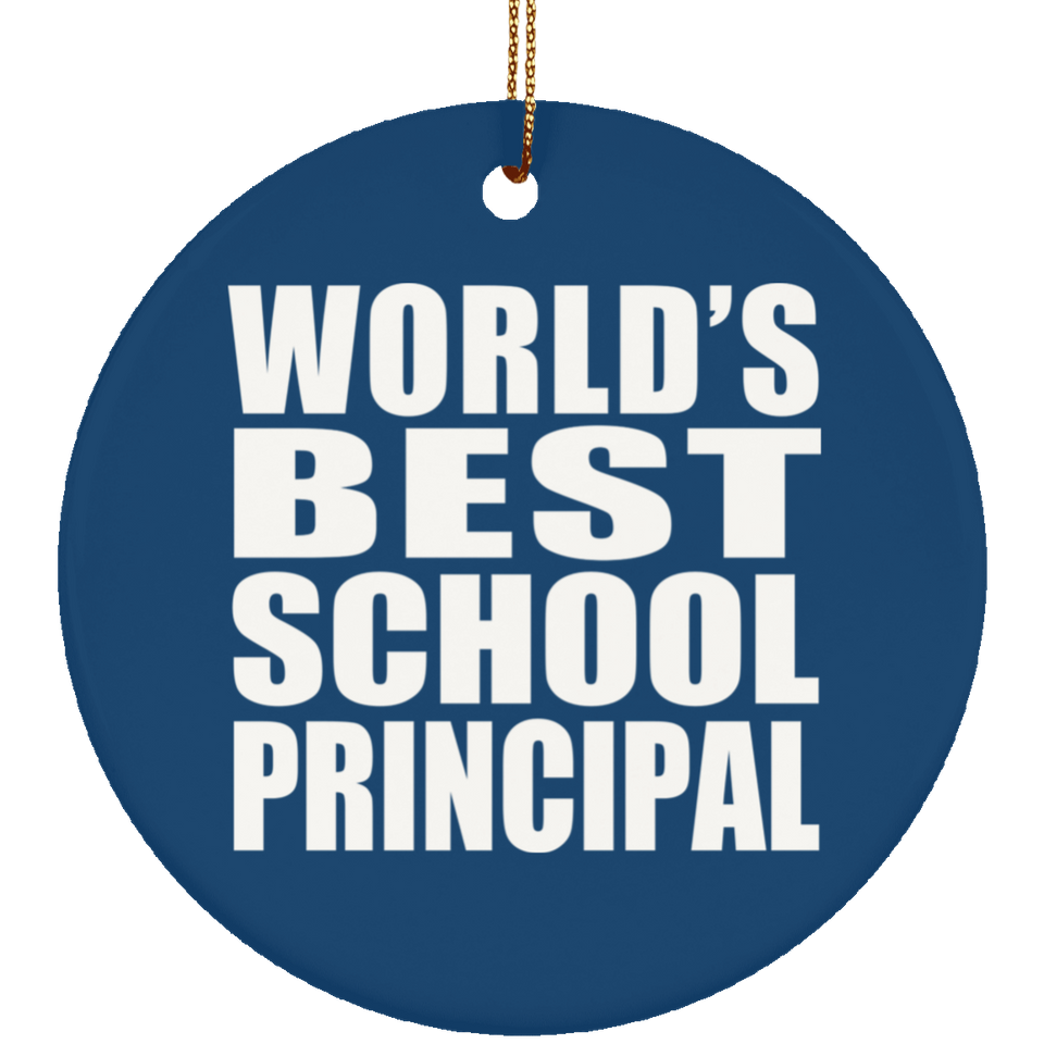 World's Best School Principal - Circle Ornament