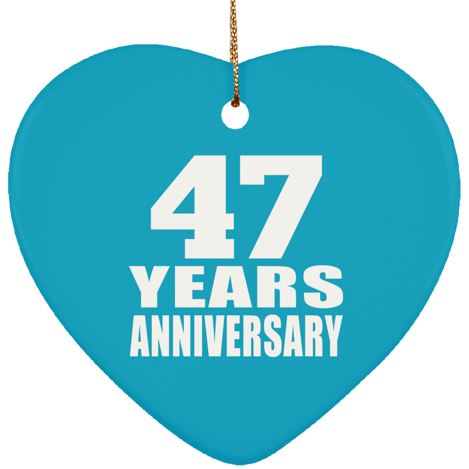 47th Anniversary 47 Years - Heart Ornament