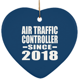 Air Traffic Controller Since 2018 - Heart Ornament