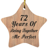 72nd Anniversary 72 Years Of Being Mr Perfect - Star Ornament C