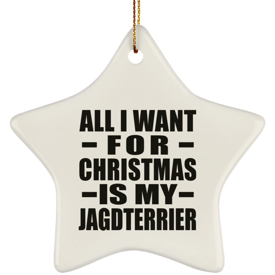 All I Want For Christmas Is My Jagdterrier - Star Ornament