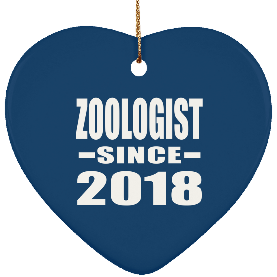 Zoologist Since 2018 - Heart Ornament