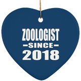 Zoologist Since 2018 - Heart Ornament