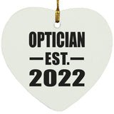 Optician Established EST. 2022 - Heart Ornament