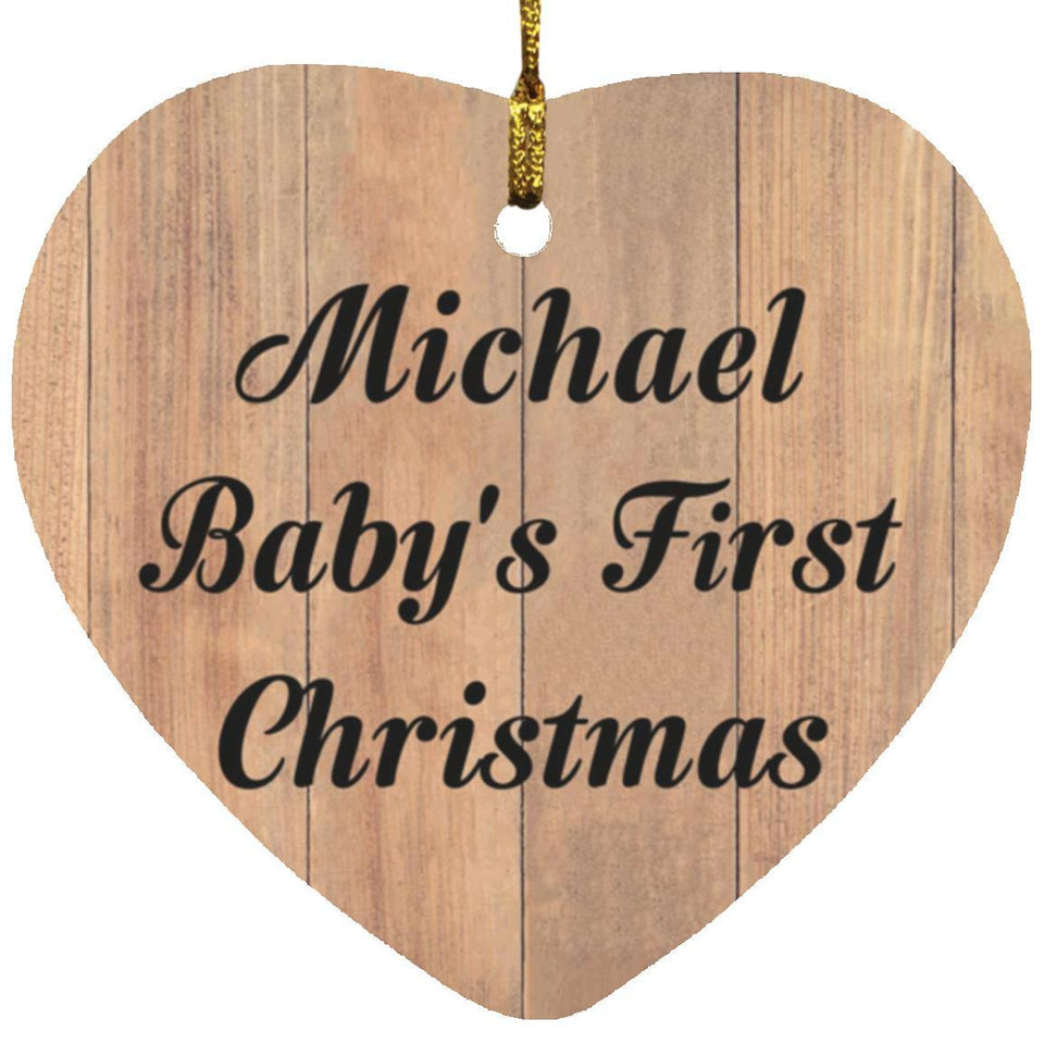 Michael Baby's First Christmas - Heart Ornament C