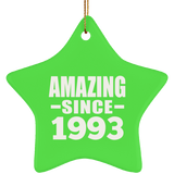 31st Birthday Amazing Since 1993 - Star Ornament