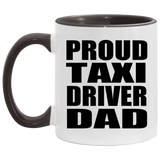 Proud Taxi Driver Dad - 11oz Accent Mug Black