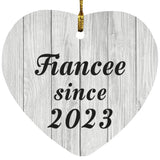 Fiancee Since 2023 - Heart Ornament F