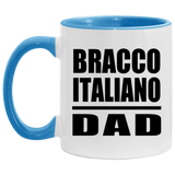 Bracco Italiano Dad - 11oz Accent Mug Blue