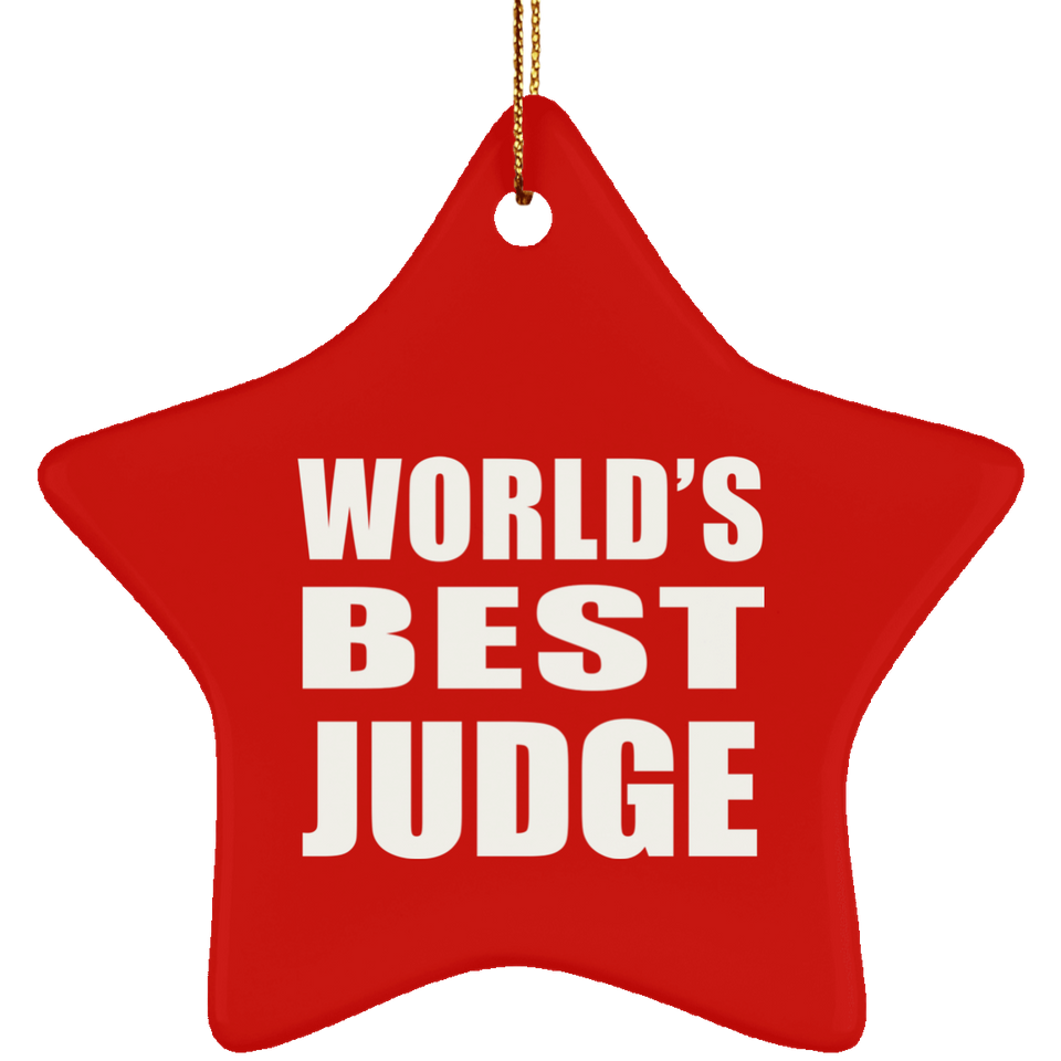 World's Best Judge - Star Ornament