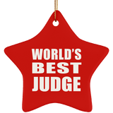 World's Best Judge - Star Ornament
