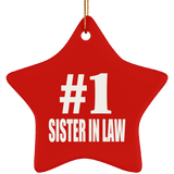Number One #1 Sister In Law - Star Ornament
